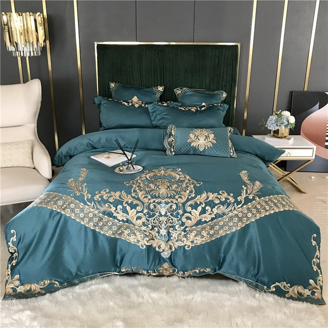 Thelittleesse™ Eurolux Bedding Set – 4-Piece Silk-Feel Luxury