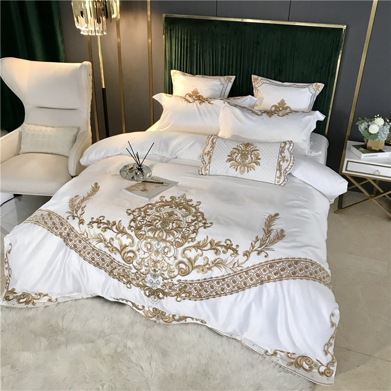 Thelittleesse™ Eurolux Bedding Set – 4-Piece Silk-Feel Luxury