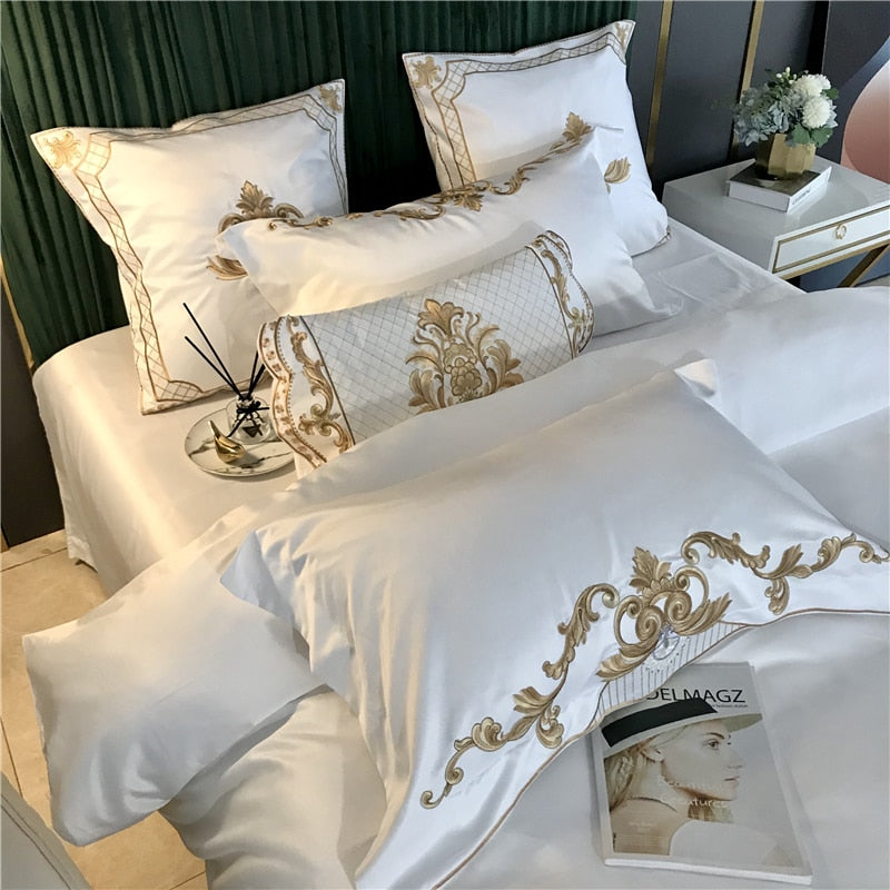 Thelittleesse™ Eurolux Bedding Set – 4-Piece Silk-Feel Luxury