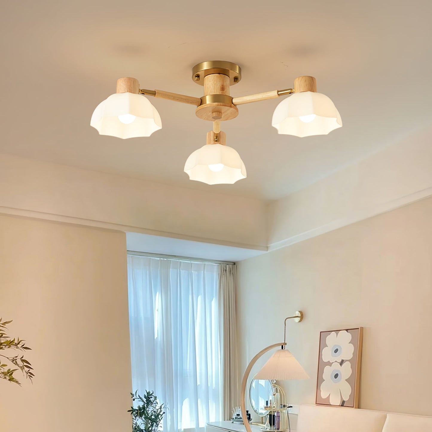 FloraAura - Ceiling Lamp with Flower Shape and Cozy Light Spread