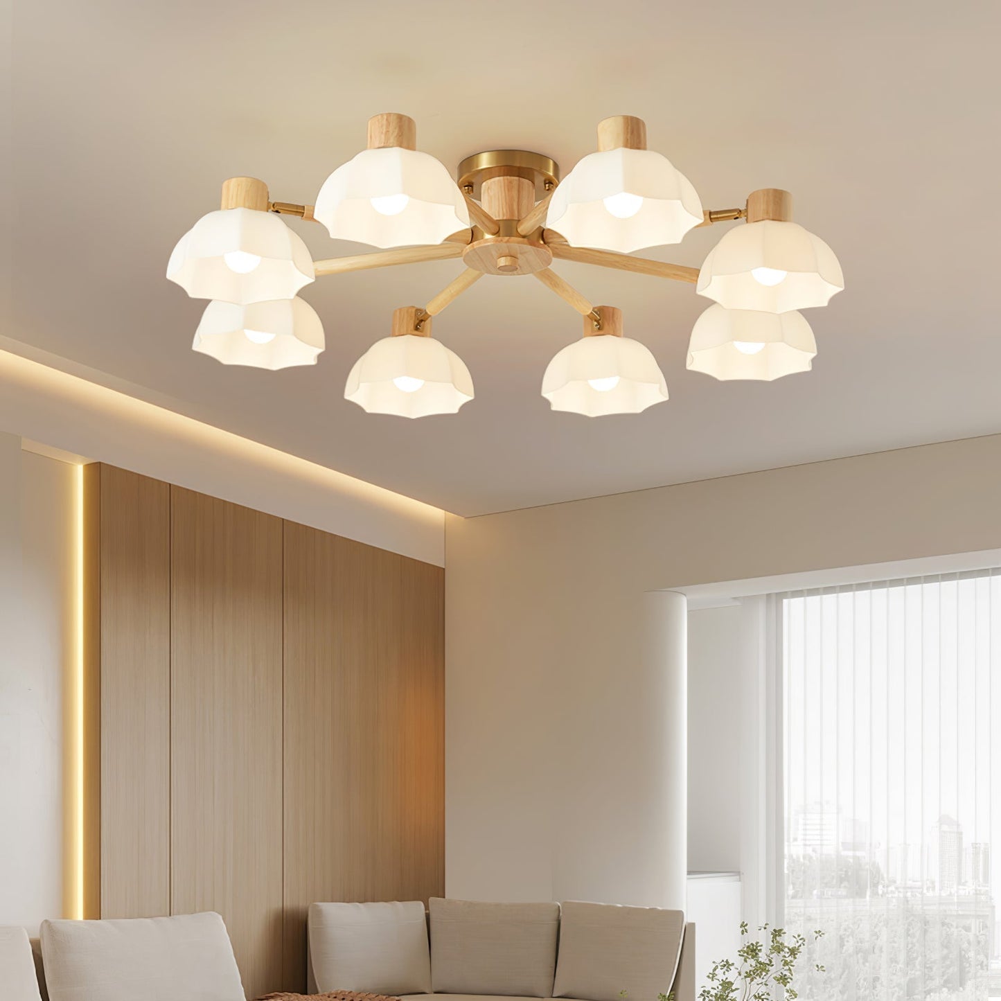 FloraAura - Ceiling Lamp with Flower Shape and Cozy Light Spread