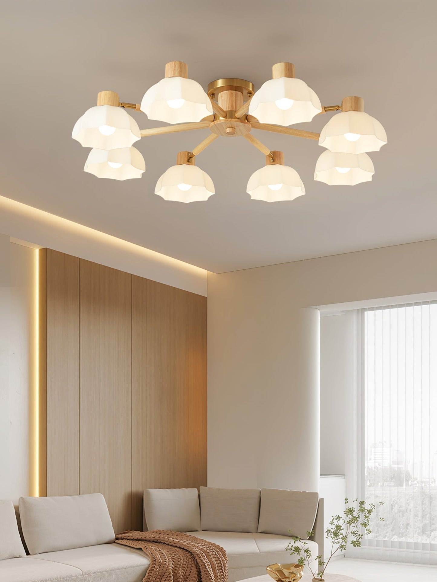 FloraAura - Ceiling Lamp with Flower Shape and Cozy Light Spread