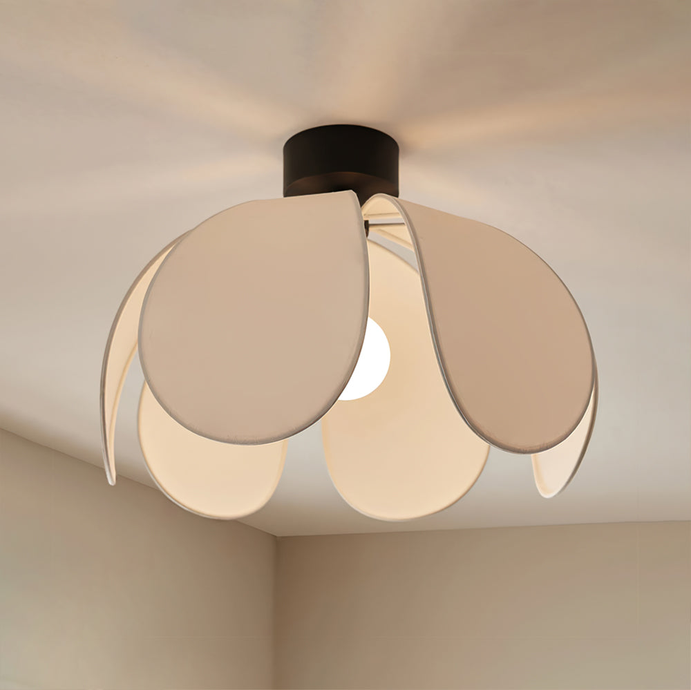 BloomLuxe - Ceiling Light with Elegant Fabric Petals and Warm Radiance