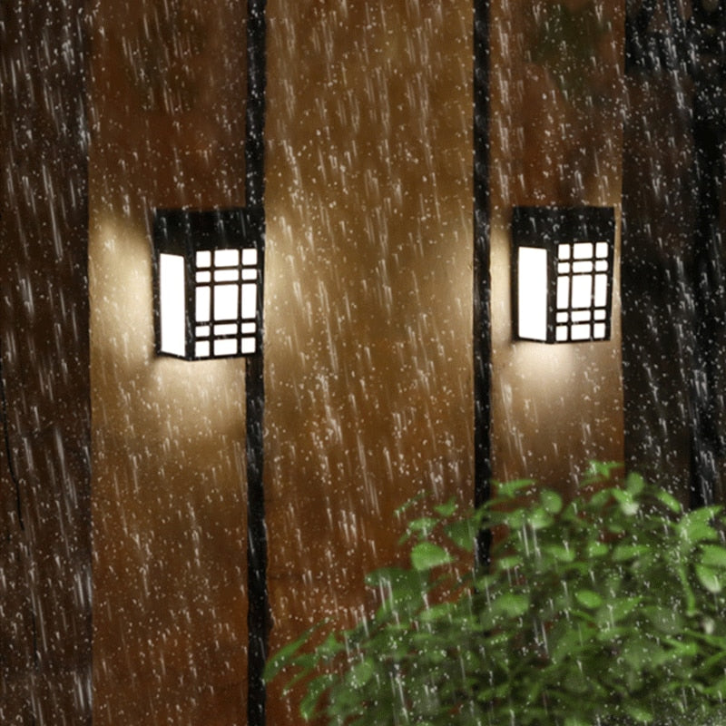 HikariGlow – Japanese-Inspired Solar Wall Light for Outdoor Serenity