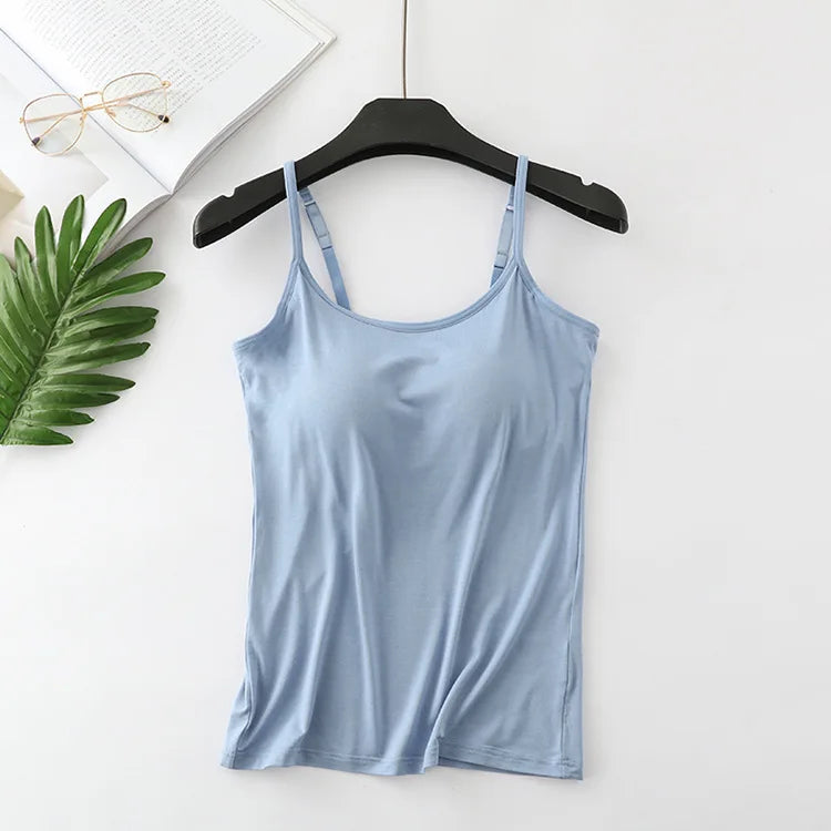 Women's Cooling Top with Built-in Bra