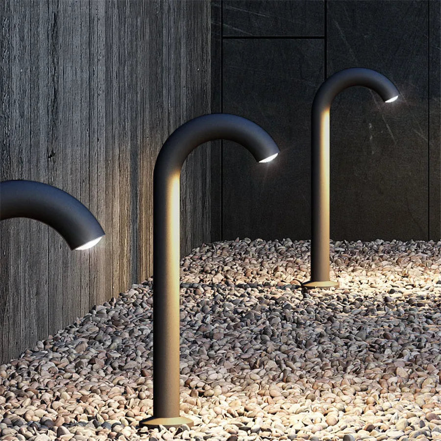Modern IP68 Waterproof Aluminum Courtyard Pillar Light - 50,000 Hour Lifespan, Energy Efficient, Multiple Color Temperatures