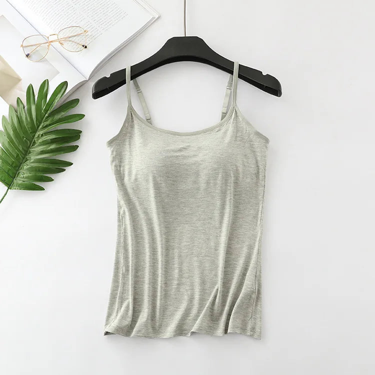 Women's Cooling Top with Built-in Bra