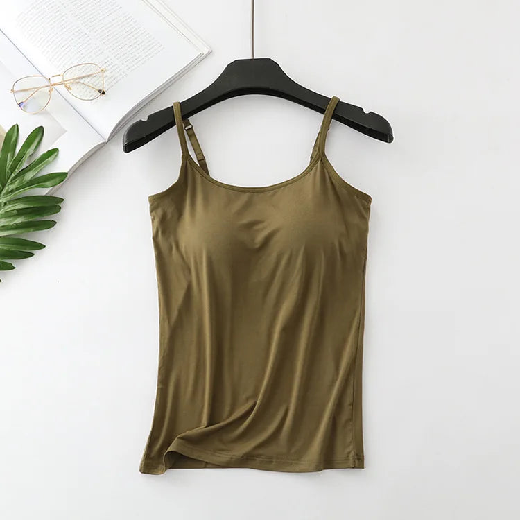 Women's Cooling Top with Built-in Bra