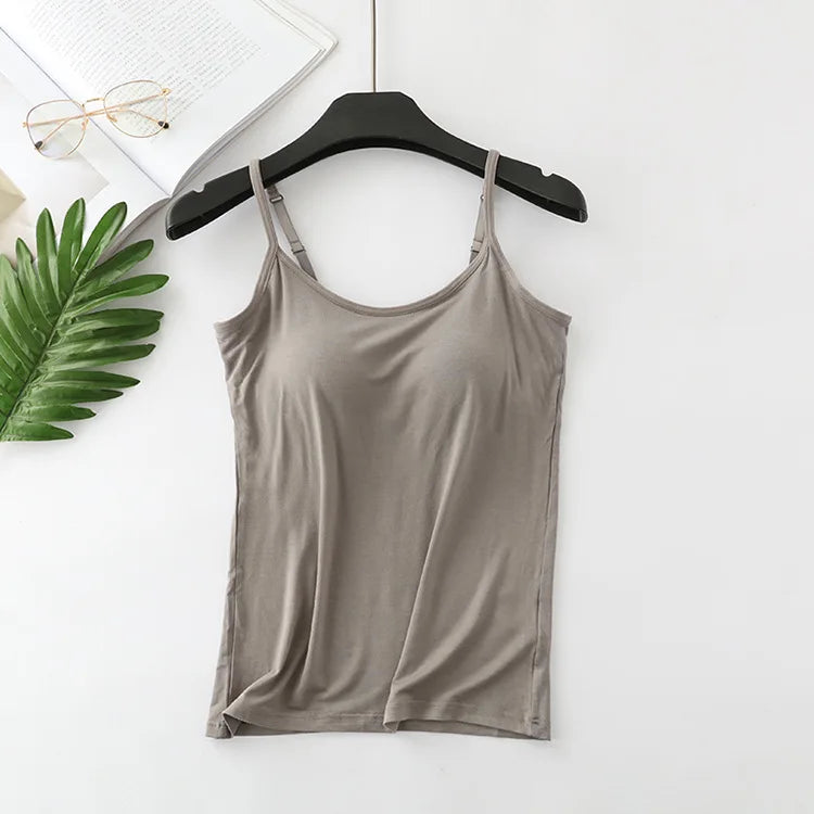 Women's Cooling Top with Built-in Bra