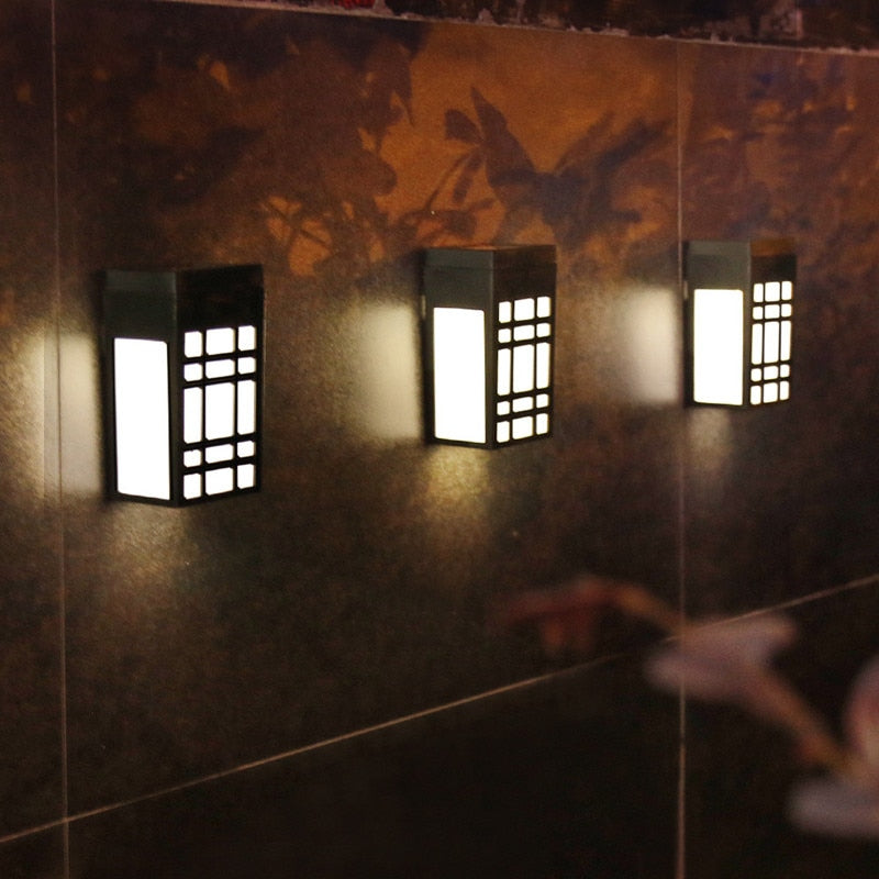 HikariGlow – Japanese-Inspired Solar Wall Light for Outdoor Serenity