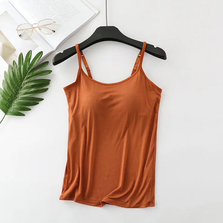 Women's Cooling Top with Built-in Bra