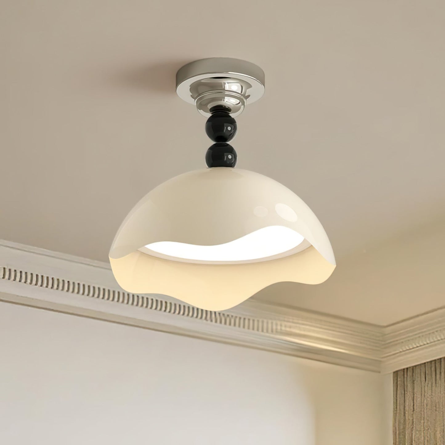 LuxeCrest - Ceiling Light with Subtle Detailing and Opulent Light