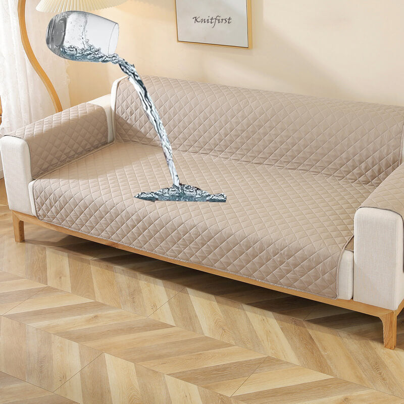 Thick Velvet Sofa Cover Soft Couch Cover for 3 Cushion Cover Washable Furniture Protector for Dogs Non-Slip Sofa Slipcover with Elastic Strap