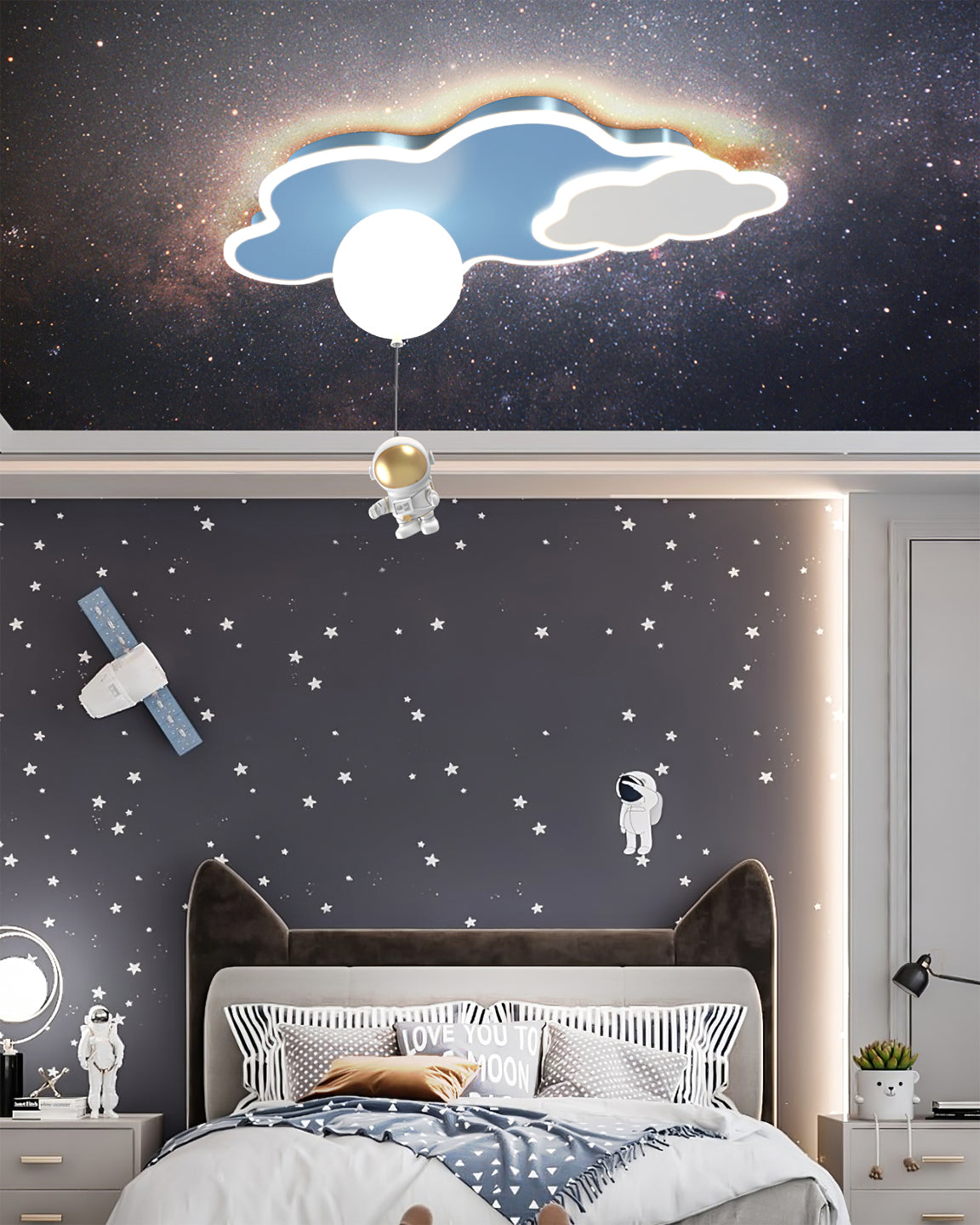 NuagesAura - Ceiling Light with Dreamy Cloud Details and Subtle Illumination