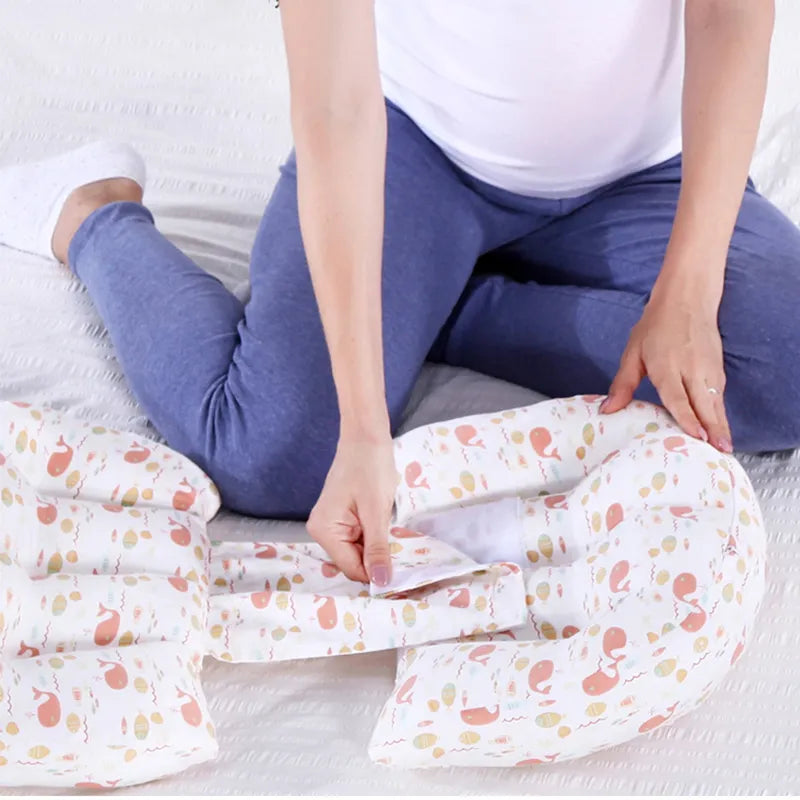 Thelittleesse™ Supportive Pregnancy Pillow – Side Sleeper Belly & Back Support for Maternity Comfort