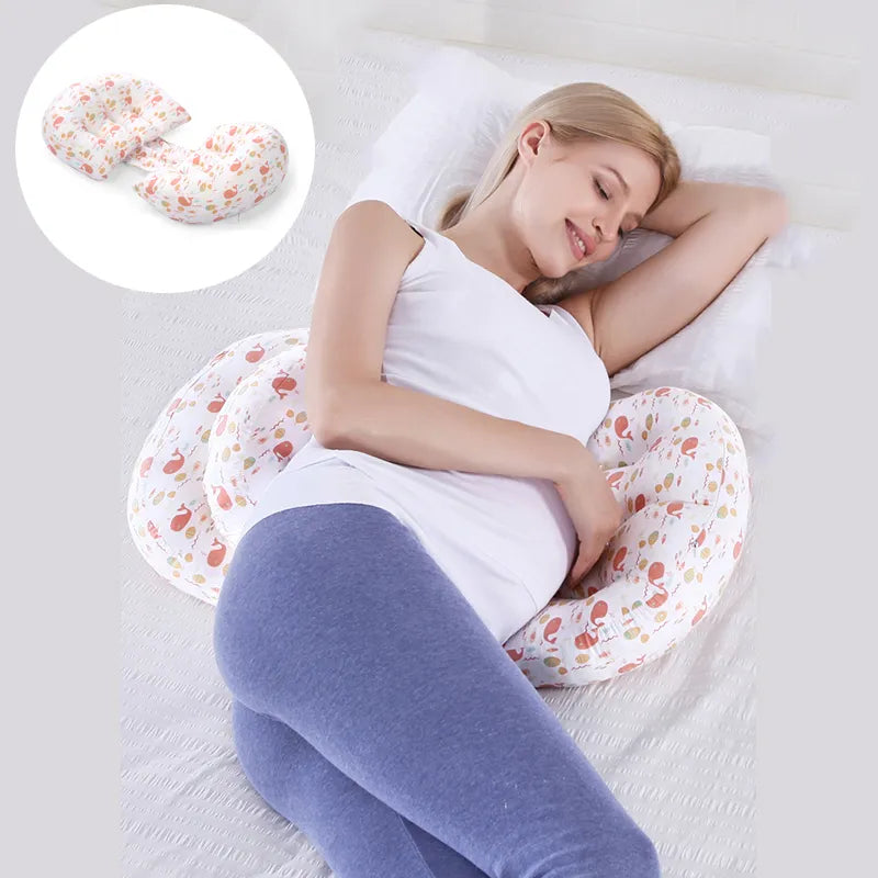 Thelittleesse™ Supportive Pregnancy Pillow – Side Sleeper Belly & Back Support for Maternity Comfort