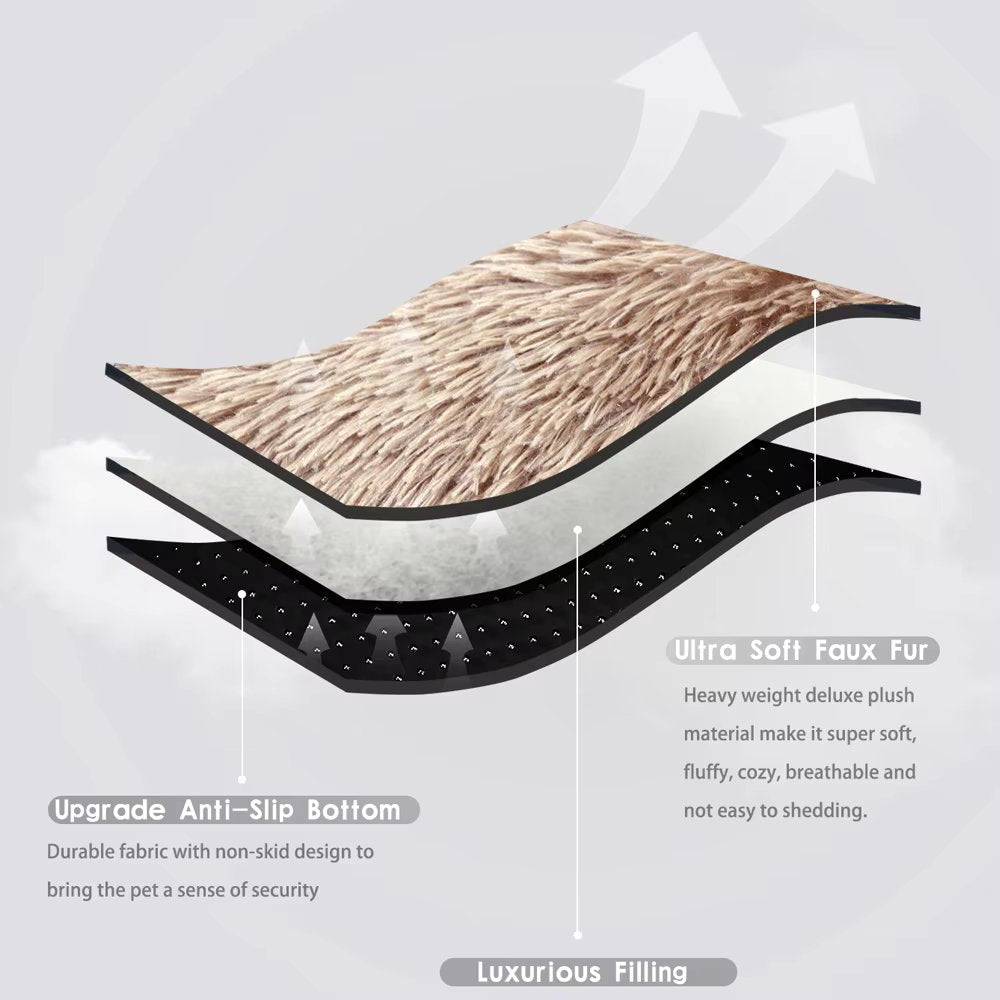 Pawfey Dog Mat - Soft Faux Fur Anti-Slip Cushion