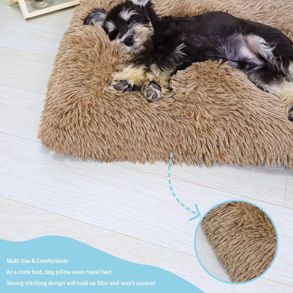 Pawfey Dog Mat - Soft Faux Fur Anti-Slip Cushion