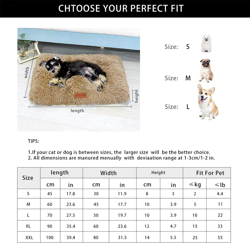 Pawfey Dog Mat - Soft Faux Fur Anti-Slip Cushion