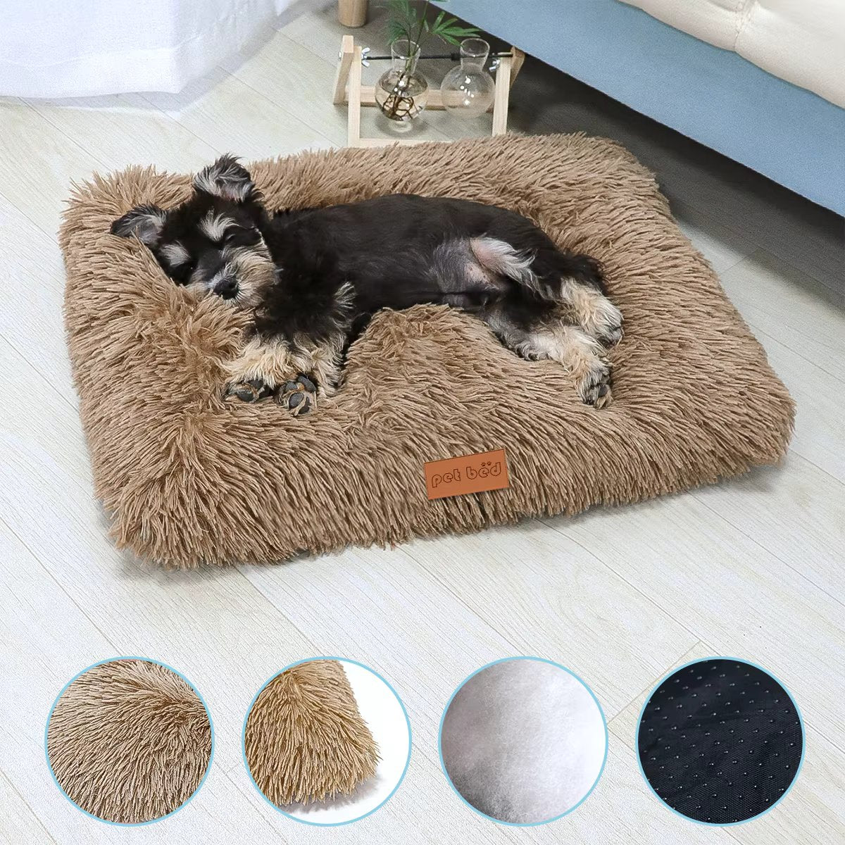 Pawfey Dog Mat - Soft Faux Fur Anti-Slip Cushion