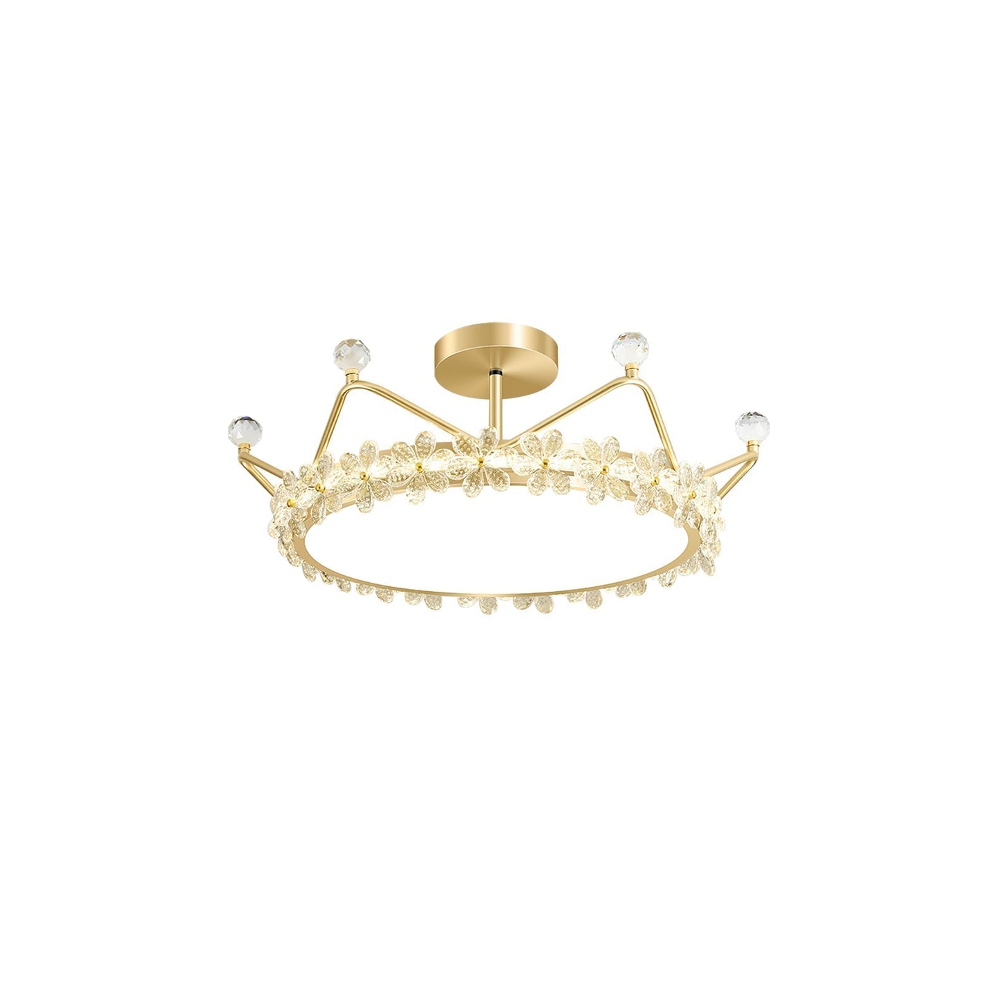 RegalLuxe - Ceiling Lamp with Crown Styling and Cozy Light Spread