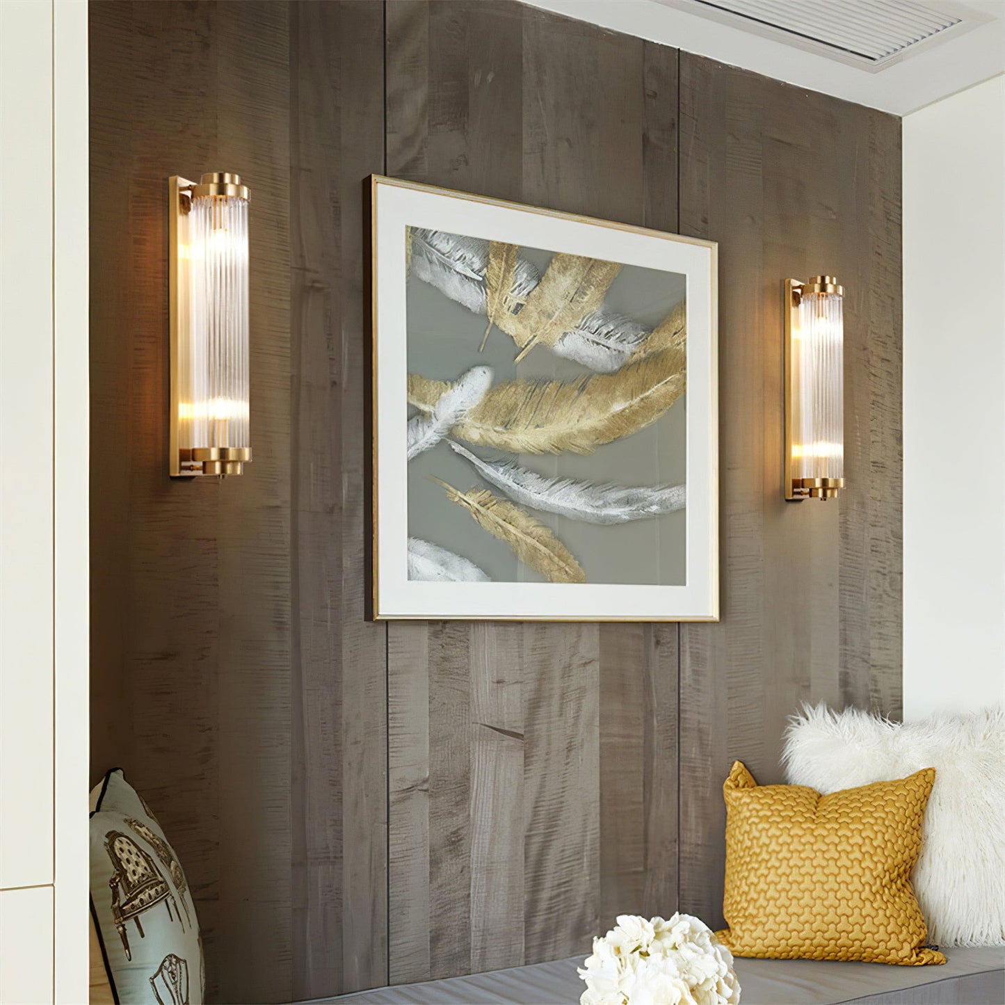 FlareGold – Elegant Gold Wall Light with LED Efficiency
