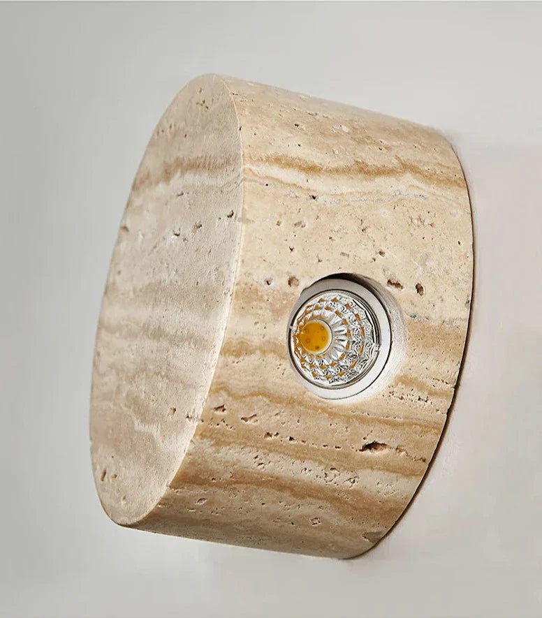 AuraStone - Natural Travertine Sconce