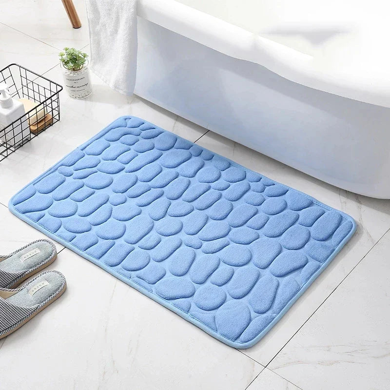 Cobblestone Embossed Non-Slip Bath Mat for Bathroom