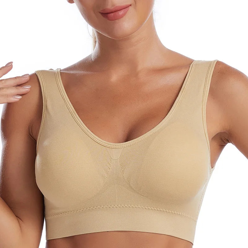 Wire-Free & Seamless Padded Bralette with side-coverage and anti-sagging