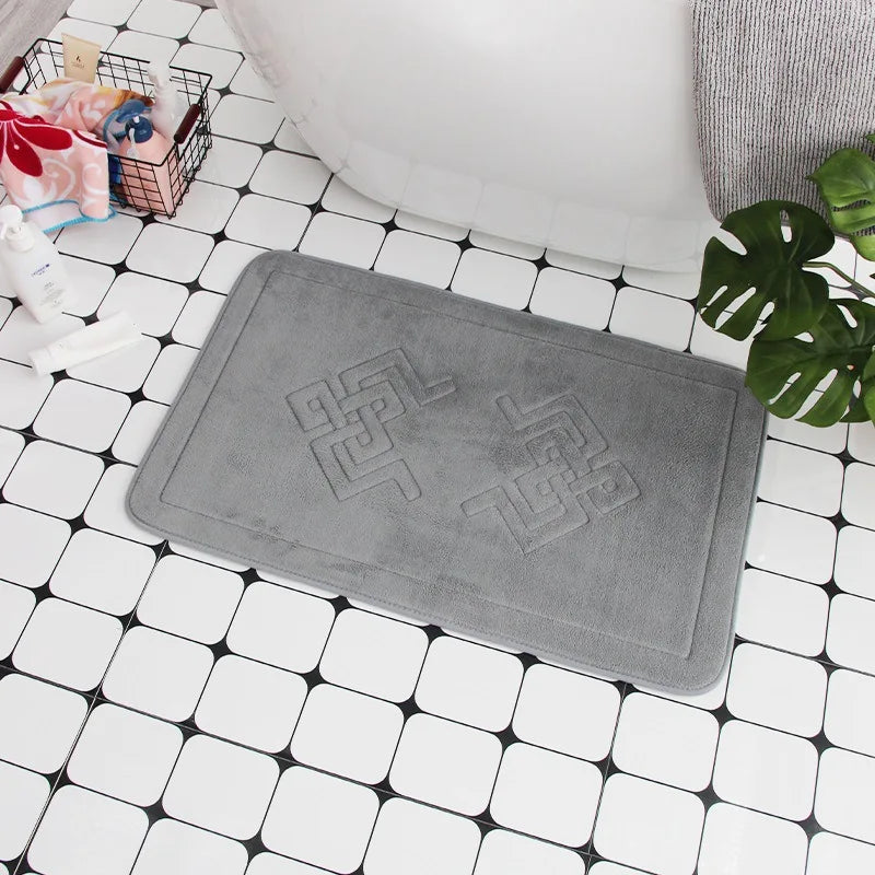 Cobblestone Embossed Non-Slip Bath Mat for Bathroom