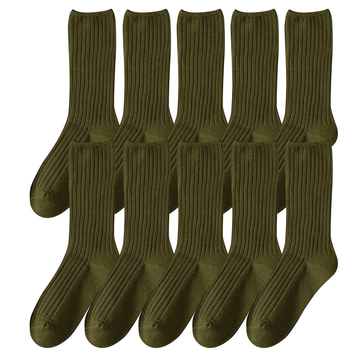 Retro Cotton Loose Socks – 10 Pairs of Autumn & Winter Warmth