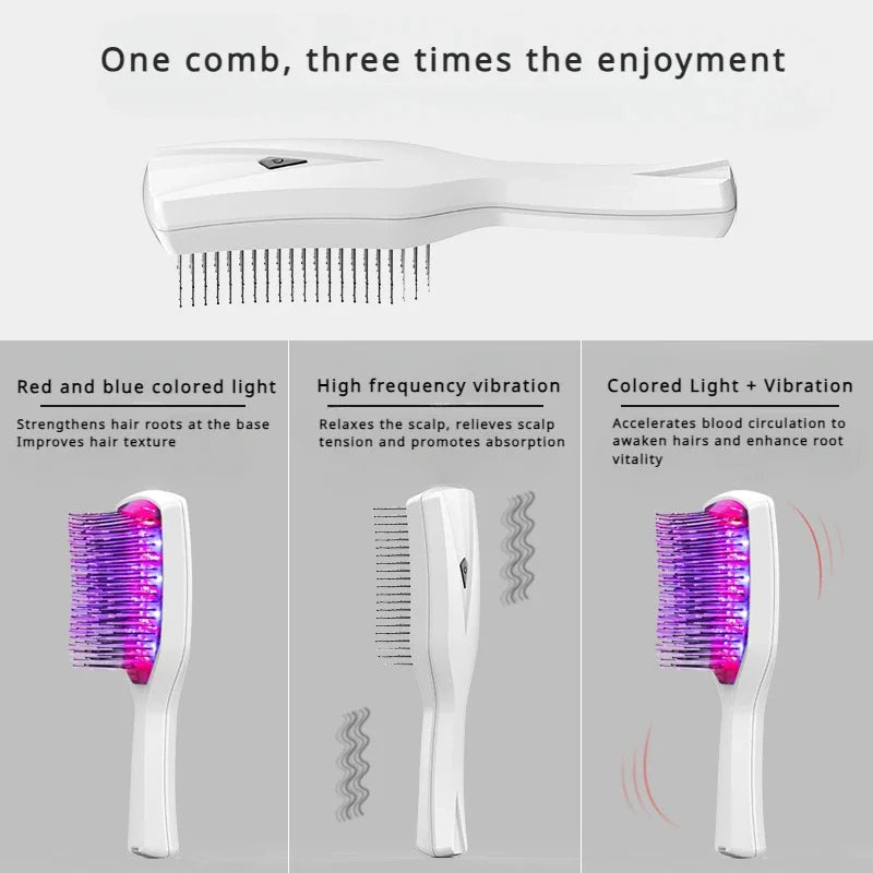 RelaxGlow – Infrared LED Massage Comb for Hair & Head Therapy