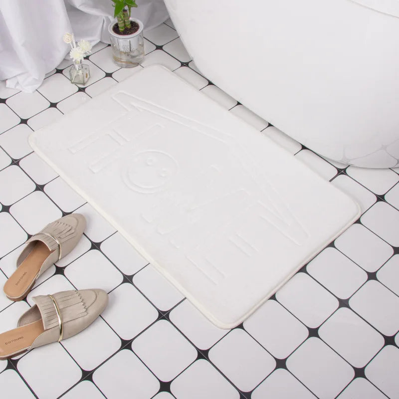 Cobblestone Embossed Non-Slip Bath Mat for Bathroom