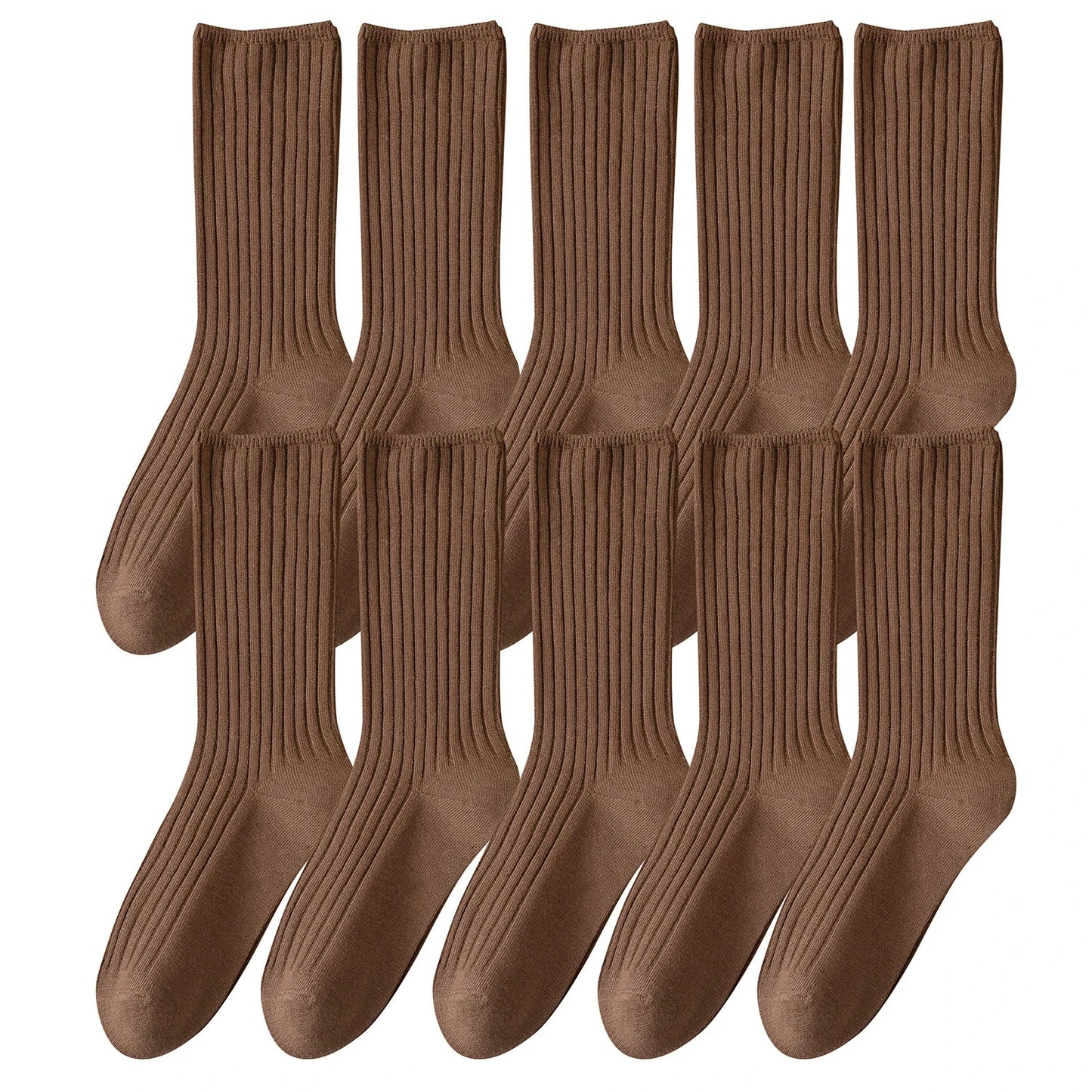 Retro Cotton Loose Socks – 10 Pairs of Autumn & Winter Warmth