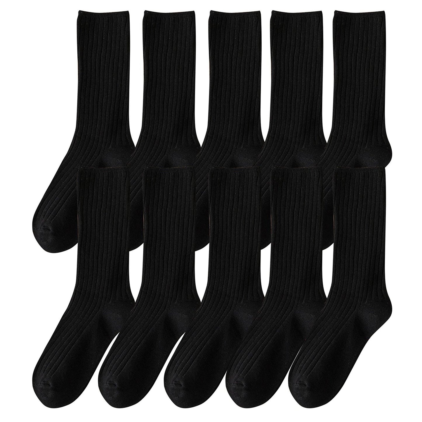 Retro Cotton Loose Socks – 10 Pairs of Autumn & Winter Warmth