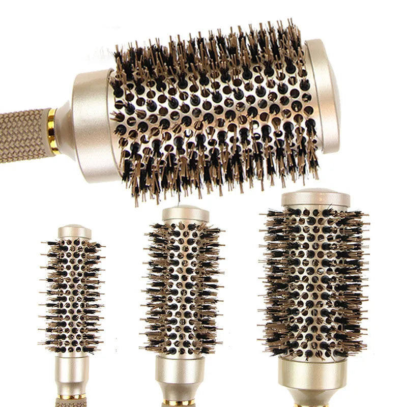BlowOut Pro - Ionic Boar Bristle Round Hairbrush Set for Salon-Quality Styling