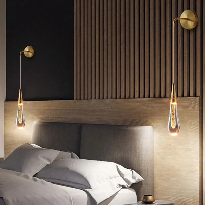 Thelittleesse™ Crystal Drops – LED Wall Light with Timeless Elegance