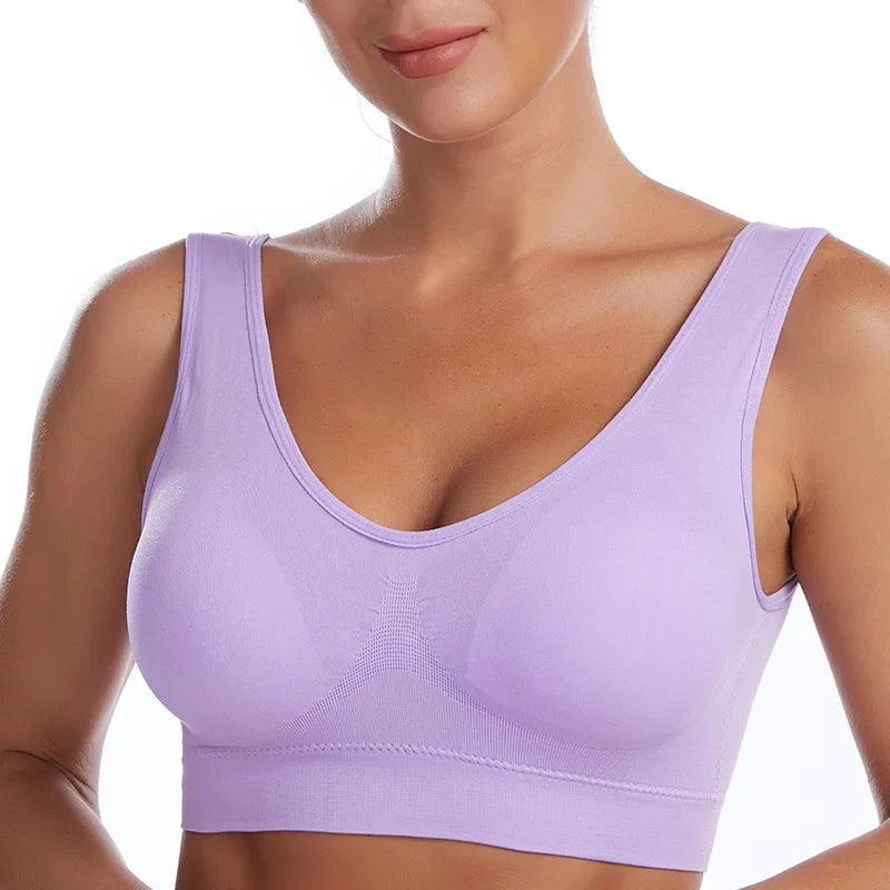 Wire-Free & Seamless Padded Bralette with side-coverage and anti-sagging