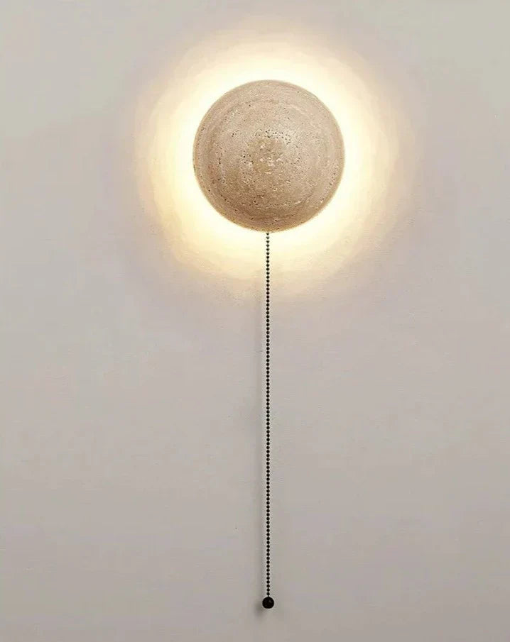 MarbleGlow - Half-Round Stone Wall Lamp