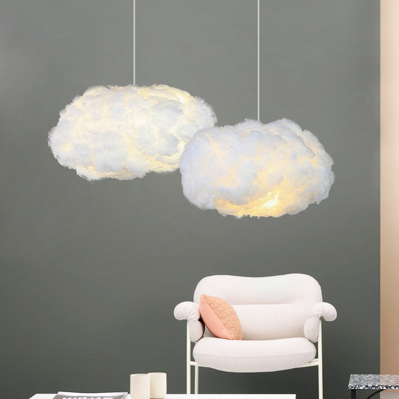 Thelittleesse™ Cloud Pendant Light – Soft Sculptural Ceiling Fixture in Cotton & Cloth