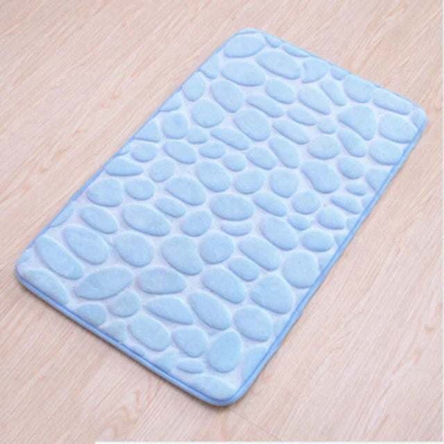 Cobblestone Embossed Non-Slip Bath Mat for Bathroom