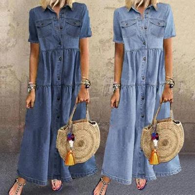 Shaniah - Classic Denim Casual Dress – Timeless & Stylish