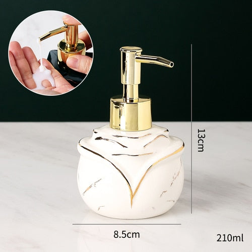 Elegant Solid Marble Soap Dispenser for bathroom