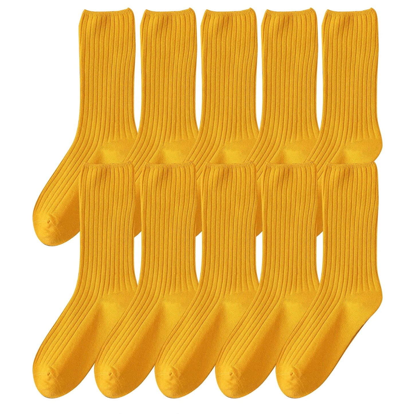 Retro Cotton Loose Socks – 10 Pairs of Autumn & Winter Warmth