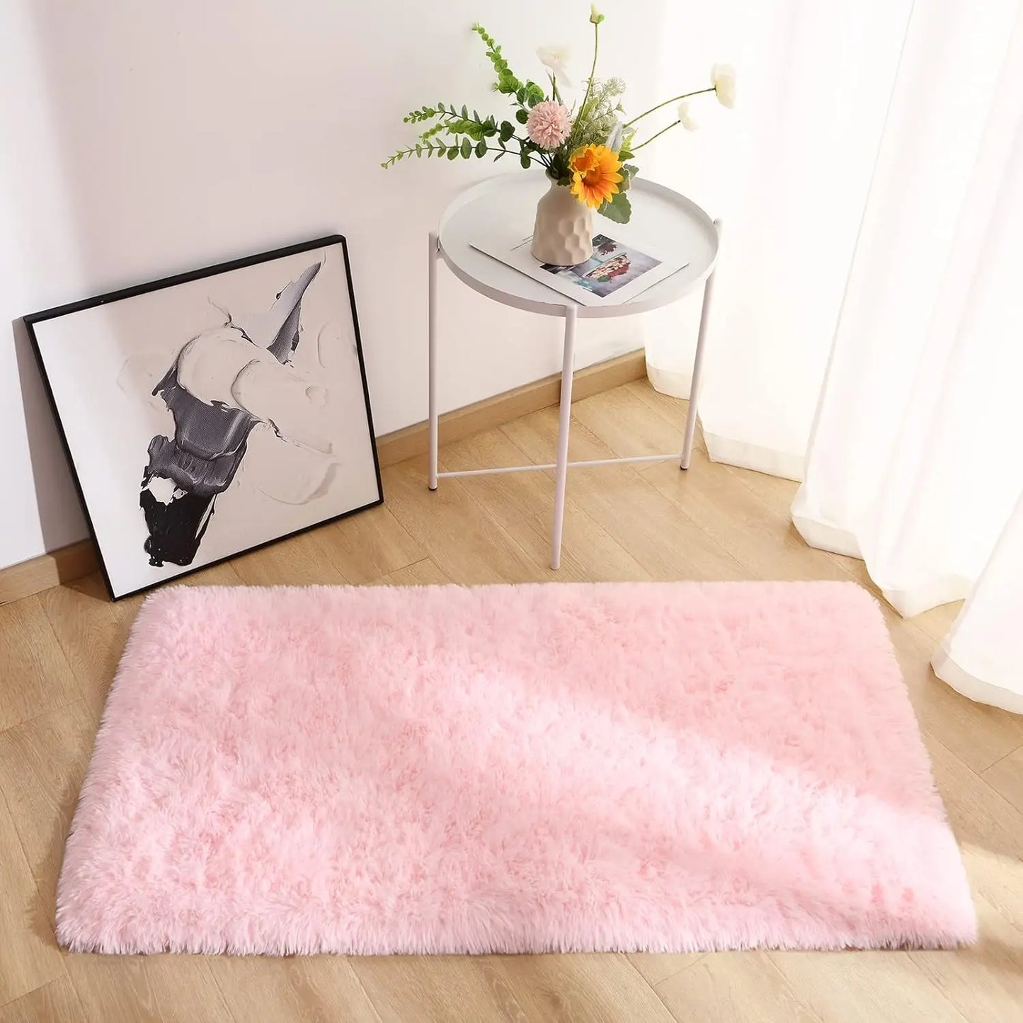 VIKAMA Simple Ins Style Silk Wool Floor Carpet Soft Comfortable Warm Cloakroom Bedroom Living Room Carpet Sofa Cushion Rugs