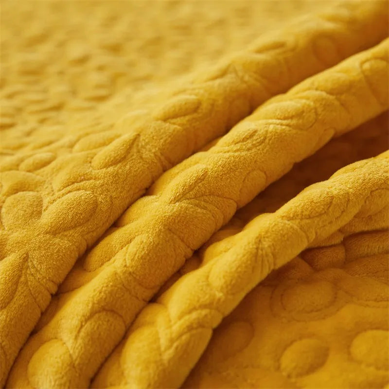 Thelittleesse™ Rustic Sunflower Bedding Set – Quilted 500TC Polyester Bedspread in Sun-Kissed Yellow