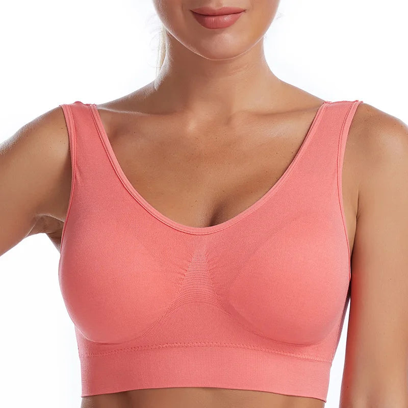 Wire-Free & Seamless Padded Bralette with side-coverage and anti-sagging