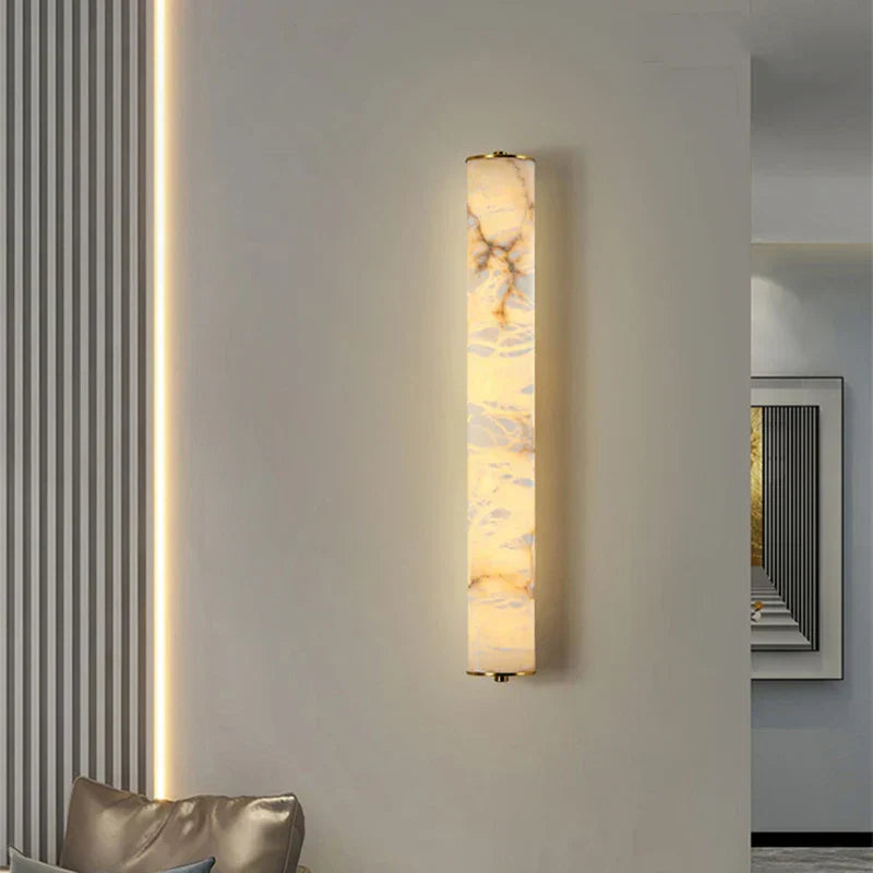 OpalAura - Elegant Marble Wall Lamp