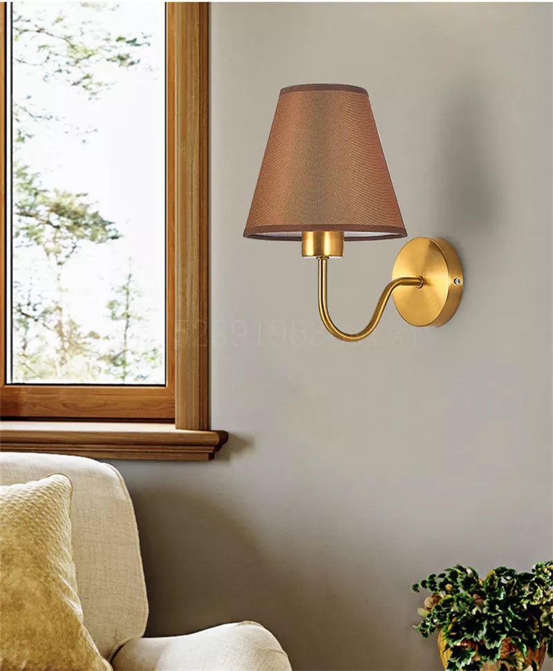 RusticGlow - Wandlamp van Stof in Amerikaanse Stijl