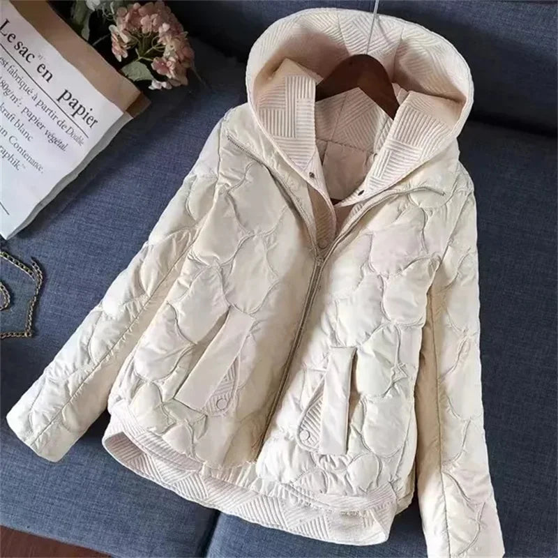 Nina Hooded Winter Parka Jacket - 2024 Thick Cotton Padded Coat for Women